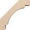 Ekena Millwork 5-inch W x 18-inch D x 18-inch H Merced Rough Cedar Woodgrain TimberThane Knee Brace, Primed BRCUR05X18X18MRCRCPR - alternate 2
